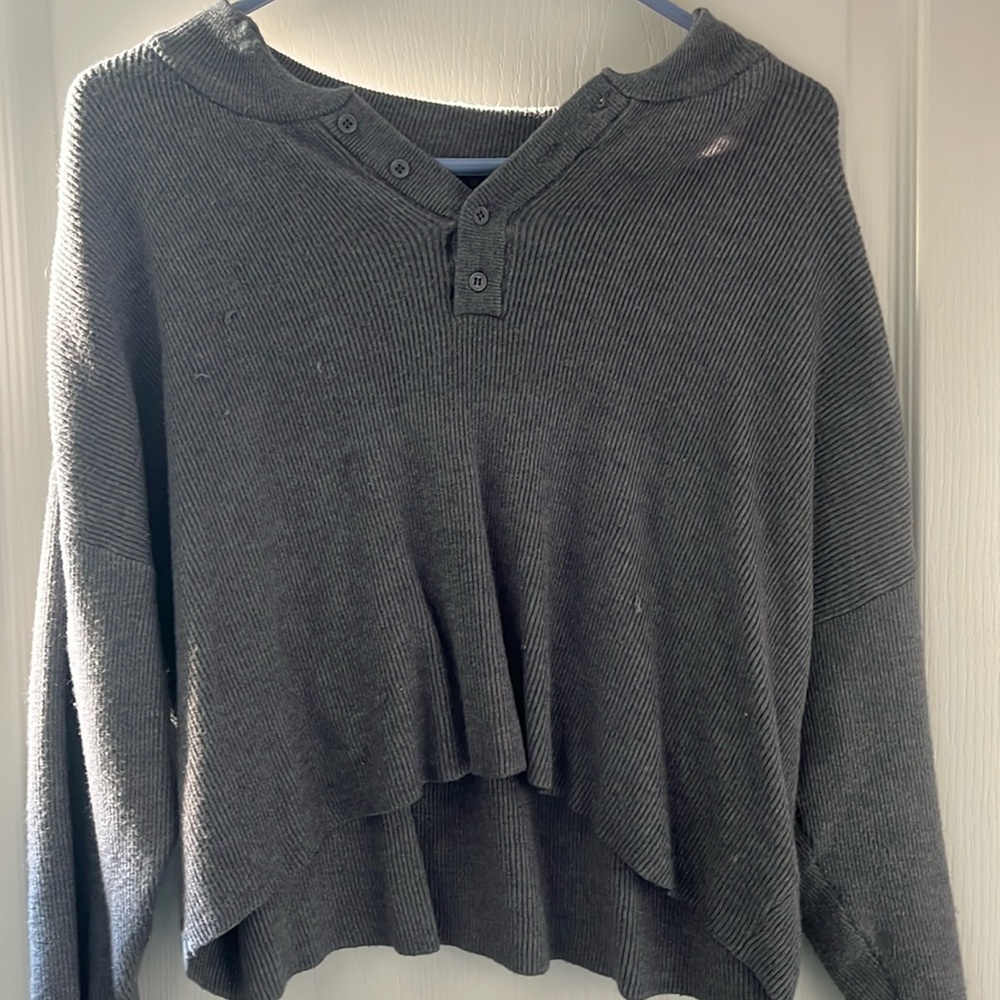 Grey pullover sweater